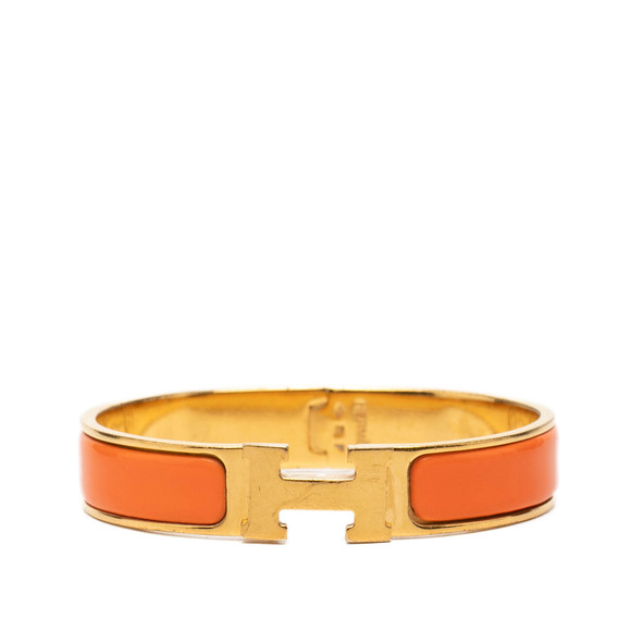 Hermes Jewelry - Pre-Loved Hermes Narrow Enamel Clic H Bracelet PM